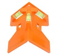 Huairdum Herramienta de Nivel de Poste, Nivel de Poste de Tubería de Plástico ABS con ángulo de 90°, Magnético con Nivelador de Cerca de 3 Viales, Ideal para Instalación de Tuberías y Columnas de