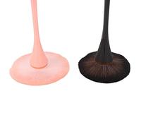 Huairdum Juego de 2 Brochas de Maquillaje, Brocha Profesional de Fibra Sintética Suave para Colorete en Polvo, Brocha con de Textura de Cuero con Cerdas Duraderas, Ideal para Polvos Sueltos, Rubor y