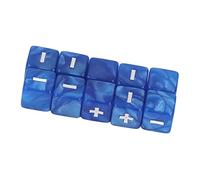 Huairdum Juego de Dados de Operación Matemática, Símbolos Más Menos Grabados, Dados de Plástico Duraderos, 10 de Cálculo, Ideal para Suministros de Enseñanza en el Aula para Niños (Blue)
