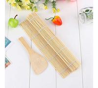 Huairdum Kit para Hacer Sushi, Tapete de Madera para Enrollar Sushi, Paleta de Arroz, Herramientas de Caseras con Superficie Lisa Antiadherente, Ideal para el Hogar y el Restaurante