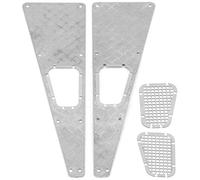 Huairdum Lados de la Placa de Deslizamiento de Metal del Coche RC, Piezas de Actualización RC para Coche 1/10, Diseño Ligero y Duradero con Fácil Instalación