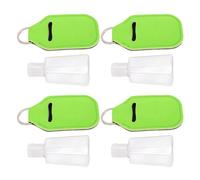 Huairdum Llavero Desinfectante de Manos, 30 Botellas de Viaje Vacías Recargables de 30 Ml con Soporte para Llavero, Juego de Recipientes de Líquido Portátil con Bolsa para Artículos de Tocador,