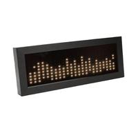 Huairdum Luz de Ritmo de Espectro Musical, Pantalla de Espectro de Ritmo de Voz Musical con Detección de Frecuencia Ajustable de 10 Niveles, Luz de con Entrada de Modo Dual y Volumen de Sonido