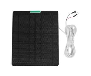Huairdum Panel Solar de 10 W, Cargador Solar Monocristalino Resistente a la Intemperie, Fuente de Alimentación Portátil para Exteriores con Revestimiento de ETFE, Ideal para Cámaras de Seguridad,