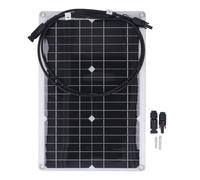 Huairdum Panel Solar Monocristalino de 20 W, Panel Solar Flexible de 18 V, con Protector de Sobrecarga, Ideal para RV, Barco, Camping, Carga de Batería de 12 V