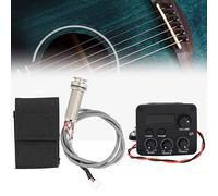 Huairdum Preamplificador de Guitarra, Ecualizador de Pastilla de 3 Segmentos con Pantalla LCD, Preamplificador de Perilla de Control de Agudos Medios y Graves de Volumen con Modos de Ajuste Manual