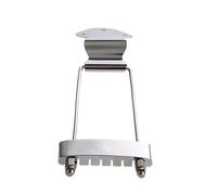 Huairdum Puente de Cordal de Guitarra de 6 Cuerdas, Puente Ajustable de Metal, Cordal para Guitarras Archtop Eléctricas de Jazz, Ideal para Reemplazo de bajo de Guitarra (SILVER)