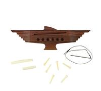 Huairdum Puente de Guitarra de Palisandro de 6 Cuerdas, Juego de Puente de Guitarra Acústica, Preranurado con Pasador de Tuerca para Guitarras Pop Personales