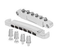Huairdum Puente de Guitarra Eléctrica, Accesorios de Piezas de Guitarra Plateadas de Aleación de Zinc de 12 Cuerdas con Alta Dureza y Antioxidante para Guitarras Eléctricas