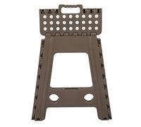 Huairdum Taburete Plegable, Taburete de Plástico Portátil, Escalera Plegable Antideslizante con Asa de Transporte para el Hogar, Cocina, Baño, Dormitorio, Jardín, Viajes (Café Oscuro con Manchas