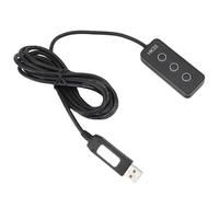 Huairdum Teclado USB de 3 Teclas, Tecla de Programación Macro de Diseño Braille, Teclado de Adsorción Magnética con Construcción Compacta, Ideal para Sistemas Wins y OS X (Black)