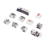 Huairdum Teclas PBT, 10 Teclas, Tinta de Sublimación de Tinte, de Artes Marciales, Personalizadas con Patrón Claro, Ideal para la Mayoría de Teclados Mecánicos de 61/87/104/108 bits