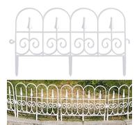 Huairdum Valla de Jardín de PVC, Juego de 6, Diseño Versátil para Uso en Exteriores en Jardines, Patios o Césped, Barrera para Animales, Protege Plantas, Flores y Verduras (WHITE)