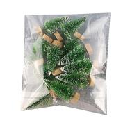 HUAJINGKEJI 12 adornos artificiales en miniatura para árbol de Navidad, decoración de escritorio para festivales, vacaciones, Año Nuevo, fiestas, color dorado