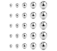 HUAJINGKEJI 25 piezas de bolas de aleación de repuesto para piezas de joyería corporal en varios tamaños