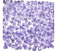 HUAJINGKEJI 50 piezas de tulipanes con impresión a color, forma de flores, cuentas acrílicas para luz nocturna, accesorios para joyería