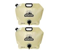 HUAJINGKEJI Bolsa de agua ligera de 8 L, materiales de grado alimenticio con asa para llevar grifo, boquilla para camping, viajes, bocas anchas, bolsas de agua plegables