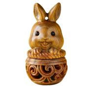 HUAJINGKEJI Caja de almacenamiento de pastillas de madera tallada, accesorios colgantes para aceites esenciales y pequeños