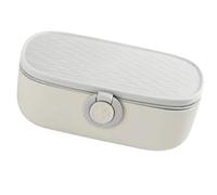 HUAJINGKEJI Caja organizadora de costura portátil con 20 compartimentos para hilo de aguja y herramientas, resistente, transparente, As shown in the figure, Cuero