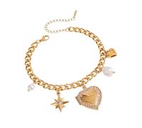 HUAJINGKEJI Colgante de marco de corazón de moda, accesorios de joyería de mujer, joyería adecuada para fiestas y bodas, relicario de fotos de acero inoxidable, talla única, como se describe