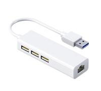 HUAJINGKEJI Convertidor USB C/a Ethernet con adaptador de red RJ45 de 3 puertos USB 2.0, fácil instalación, USB C/A Ethernet