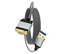 HUAJINGKEJI Convertidores USB 3.0 a VGA, velocidad de 5 Gbps, resolución 1920 x 1080, compatibilidad universal de dispositivos