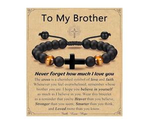 HUAJINGKEJI Cruces con cuentas ajustables para niños, ceremonia religiosa, regalos de confirmación, comunión de padres, abuelos, comunión artesanal, talla única, como se describe