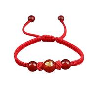 HUAJINGKEJI Cuerda trenzada de serpiente china roja ajustable para la suerte, adecuada para mujeres y hombres, cuerda roja, talla única, como se describe