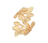 HUAJINGKEJI Elegantes anillos ajustables de acero inoxidable, joyería dorada, anillos resistentes y brillantes para pieles sensibles, uso diario, acero inoxidable a la moda