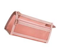 HUAJINGKEJI Estuche transparente de malla de doble capa, bolsa de malla para lápices, bolsa de malla de gran capacidad, bolsa para bolígrafos de vuelta a la escuela