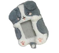 HUAJINGKEJI Funda para tarjetas fotográficas de dibujos animados, funda para tarjetas fotográficas con cadena, para mujeres, niñas, estudiantes, llavero, mochila, abalorio, funda protectora de