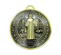HUAJINGKEJI Joyería de moda, colgante circular de fe cristiana, accesorios devocionales, decoración del hogar, joyería religiosa de aleación para culto, 14.0*12.7cm, aleación