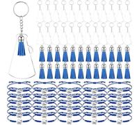 HUAJINGKEJI Joyería de moda, juego de 20 pulseras con dijes de animadora, juego de llaveros ajustables, pulsera de animadora, llavero, regalos de animación para el equipo, 7.6cm, Acrílico