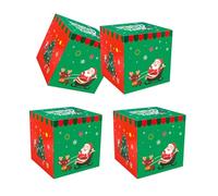 HUAJINGKEJI Juego de 4 cajas de regalo de vacaciones, cajas multifuncionales temáticas de Navidad para ocasiones de celebración