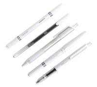 HUAJINGKEJI Juego de 5 bolígrafos de tinta de gel de secado rápido IInk con punta retráctil de 0,5 mm para aula, negocios, tipo prensa