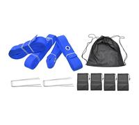 HUAJINGKEJI Línea de límites de voleibol al aire libre con clavos de tierra, marcador de cincha para arena y césped trasero