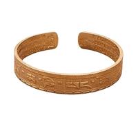 HUAJINGKEJI Mantra budista tibetano de cobre pintado a mano con seis palabras sagradas ajustable que se puede abrir para protección, joyería de mantra de la suerte, talla única, como se describe