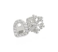 HUAJINGKEJI Patrón de copo de nieve de doble diente de cobre accesorios de decoración de moda para el cuerpo, joyería única, talla única, como se describe, como se describe