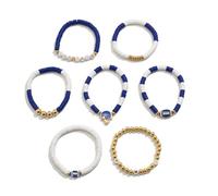 HUAJINGKEJI Pulsera elástica ajustable con cuentas de fútbol, joyería de moda para hombres y mujeres, talla única, como se describe