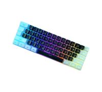 HUAJINGKEJI Teclado con cable USB de 61 teclas, teclados de membrana de sensación mecánica para PC, portátil, computadora, escritura silenciosa, oficina portátil