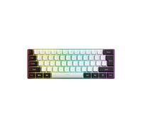 HUAJINGKEJI Teclado con cable USB de 61 teclas, teclados de membrana de sensación mecánica para PC, portátil, computadora, escritura silenciosa, oficina portátil