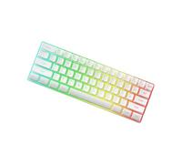 HUAJINGKEJI Teclado con cable USB de 61 teclas, teclados de membrana de sensación mecánica para PC, portátil, computadora, escritura silenciosa, oficina portátil