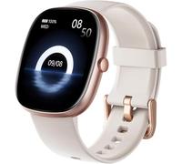 HUAKUA Reloj Inteligente Hombre Mujer, Smartwatch Llamada Bluetooth,Pulsómetro,Monitor de Sueño,Whatsapp Notificación, 113+ Deportivos Modos,Impermeable IP68 Pulsera de Actividad (Beige)