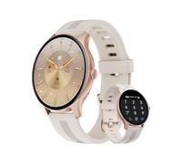 HUAKUA Smartwatch Mujer con Llamadas, 1,3" Redonda Reloj Inteligente con Podómetro, Esfera de Reloj Personalizada, Monitor Sueño, Podómetro, Pulsómetro Pulsera Actividad para Android iOS