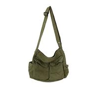 HUALEENA Bolso bandolera de lona para mujer, bolso grande de mensajero, bolso de hombro de viaje, multibolsillo
