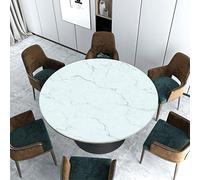 HUALEMEI Mantel De Mármol De PVC Redondo,Vinilo Imitación Mármol Mesa Mat,Anti Impermeable-Aceite De Escaldado-Mesa De Prueba Cubierta Moderna Protector De Mesa Simple para Mesa Redonda I 100cm