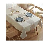 HUALEMEI Nórdico Simple Mantel,PVC Impermeable Paño De Mesa Tejido Libre De Arrugas Mantele,Partido Ropa De Mesa Rectangular-G 140x200cm(55x79inch)