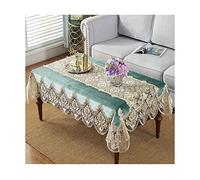 HUALEMEI Suave Terciopelo Dorado Mantel,Navidad Acción De Gracias Ropa De Mesa,Polvo-Prueba Arruga-Resistente Cubierta De Mesa-Azul 150x220cm(59x87inch)