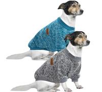 HuaLiSiJi 4XL Jersey Perro Grande Sudadera para Perro Grande Ropa para Perros Grandes,Cálido y Ligero, Textura Suave, Fácil de Poner y Quitar y Color Brillante (4XL, Azul+Gris)