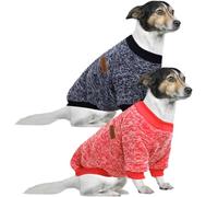 HuaLiSiJi 4XL Jersey Perro Grande Sudadera para Perro Grande Ropa para Perros Grandes,Cálido y Ligero, Textura Suave, Fácil de Poner y Quitar y Color Brillante (4XL, Rojo+Azul Marino)